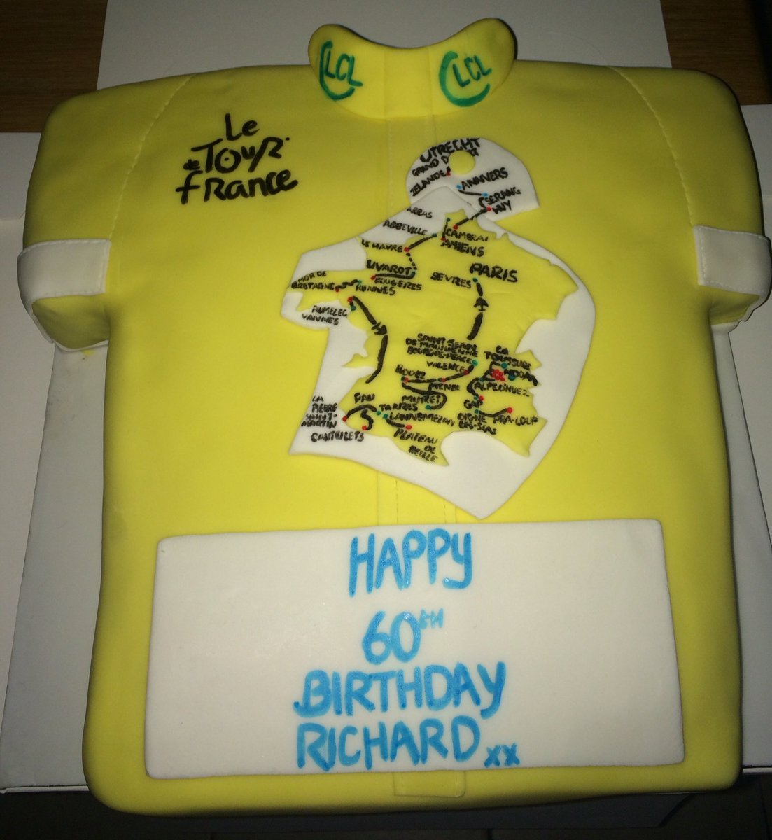 edenbaking's tweet photo. A Le Tour de France chocolate fudge 60th birthday cake https://t.co/lstT9QEDRY
