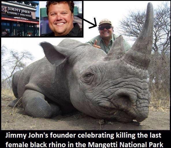 I hope that everyone realizes what your money goes to when you order @jimmyjohns the owner hunts endangered<a href="/tag/repost"class="tags"><span>#repost</span></a>