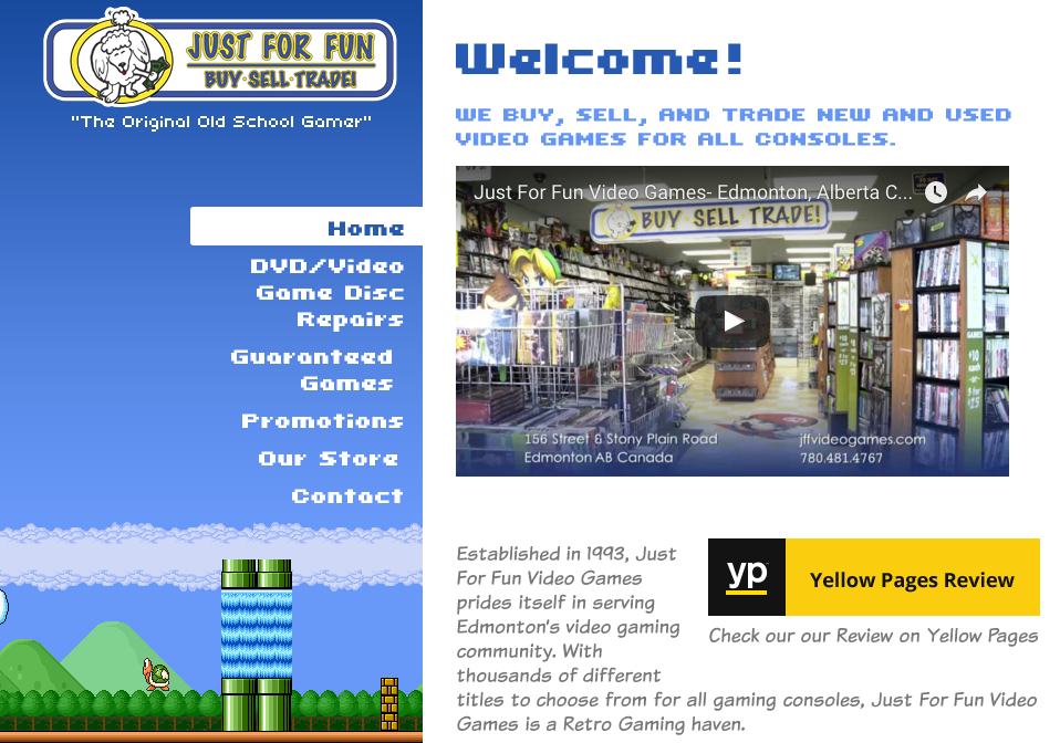 pixdesigns's tweet photo. Fun project from our portfolio. Check out the website for @JustForFunYEG! https://t.co/ThOvwcNO1b. #YEG #YEGBiz https://t.co/w3c8m0Ntfo