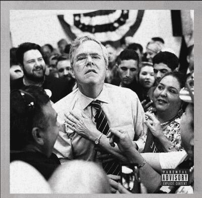 FunnyPicsDepot's tweet photo. why does jeb look like he dropped out of the race so he could drop the hottest mixtape of 2016 https://t.co/gWAzLQWc0m