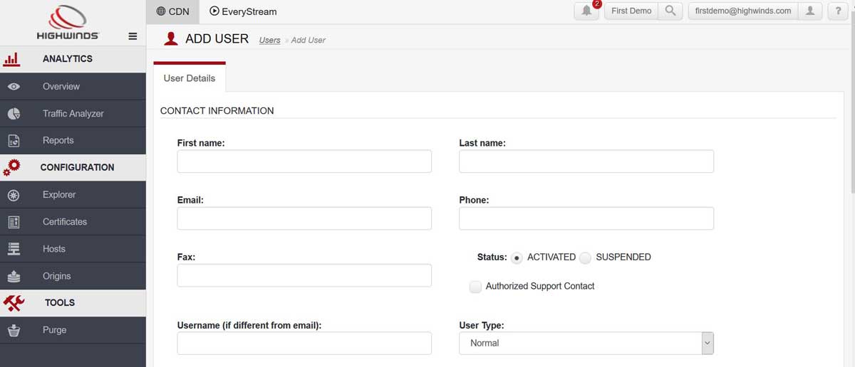 Highwinds's tweet photo. New user creation, password reset changes in StrikeTracker https://t.co/5OAYS95nnE #CDN #CDNSupport https://t.co/V03jSiROpq