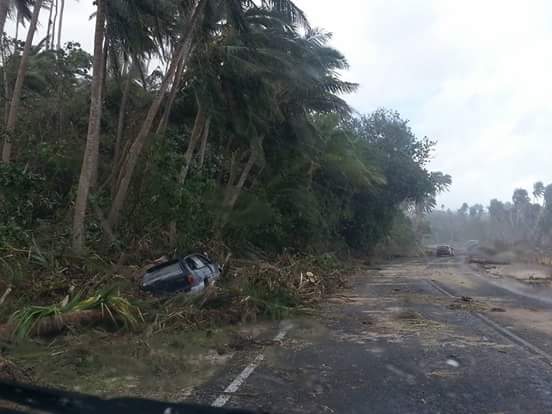 MonishNand's tweet photo. Savusavu has been severely damaged. Cars blown away, yachts on shorelines, landslides, roads damaged. #TCWinston https://t.co/735qV3oYxy