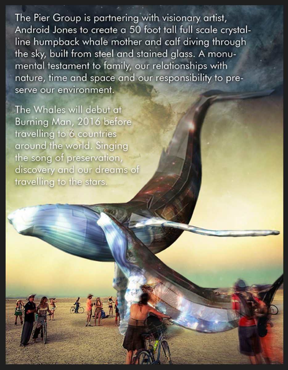SpaceWhale2016's tweet photo. Space whale to ground control... 
Let's get this art party started. #thespacewhale #burningman @Android_Jones https://t.co/oJWVThbXum