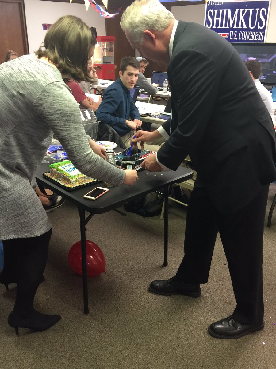 JohnMShimkus's tweet photo. Thrilled to visit with our Champaign Co volunteers. They even had birthday cake for me.Lucky 2 have great volunteers https://t.co/M617Diau0g