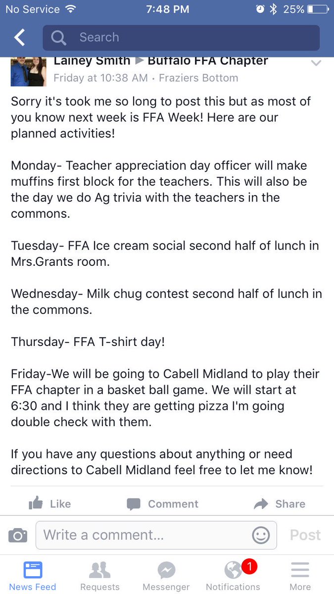 FFA week activities! Who is excited?! #FFAWeek #WVFFAWeek16