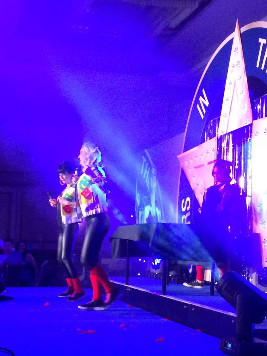 KathrynRBishop's tweet photo. Things just got real! #saltnpepa @LucyQDesigns and @Jo_JHJC bringing serious moves #CMJStars https://t.co/MDtg1peuzI