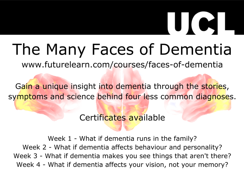 AlzResearchUK's tweet photo. The Many Faces of Dementia – a free online course on the less common forms of dementia https://t.co/qsoJrqGXcs https://t.co/8v5po63pW1