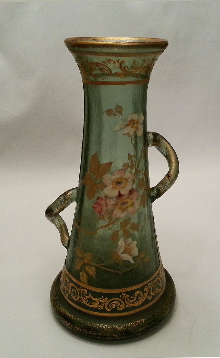 Take a look at this stunning French Art Nouveau Cameo Glass vase listed for sale: allantiqueglass.com/mont-joye-came… Mont Joye