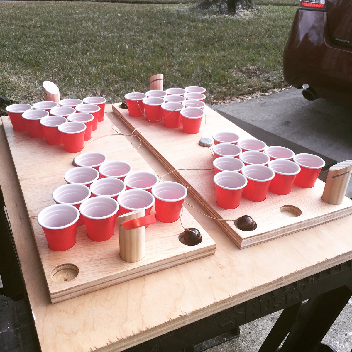 mkwalker33's tweet image. Mini Beer Pong tables for party next weekend. Very fun build!! #rogueengineer