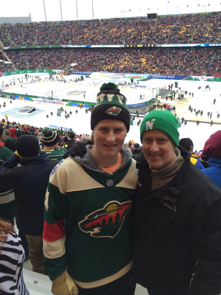 coachwick23's tweet photo. What a way to end the weekend and start the playoff week with Jon at the Stadium Series. #excitingtimeofyear https://t.co/7zjE73L36p