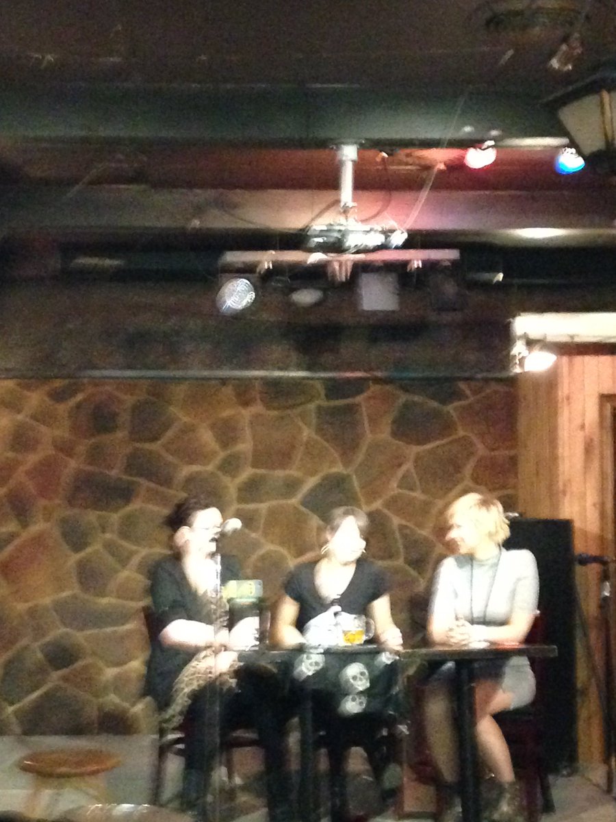Chrisgenge's tweet photo. Watching a live Podcast w no holds w the #themissfits @PodCampToronto #pcto16 https://t.co/XMJhYmXNOr