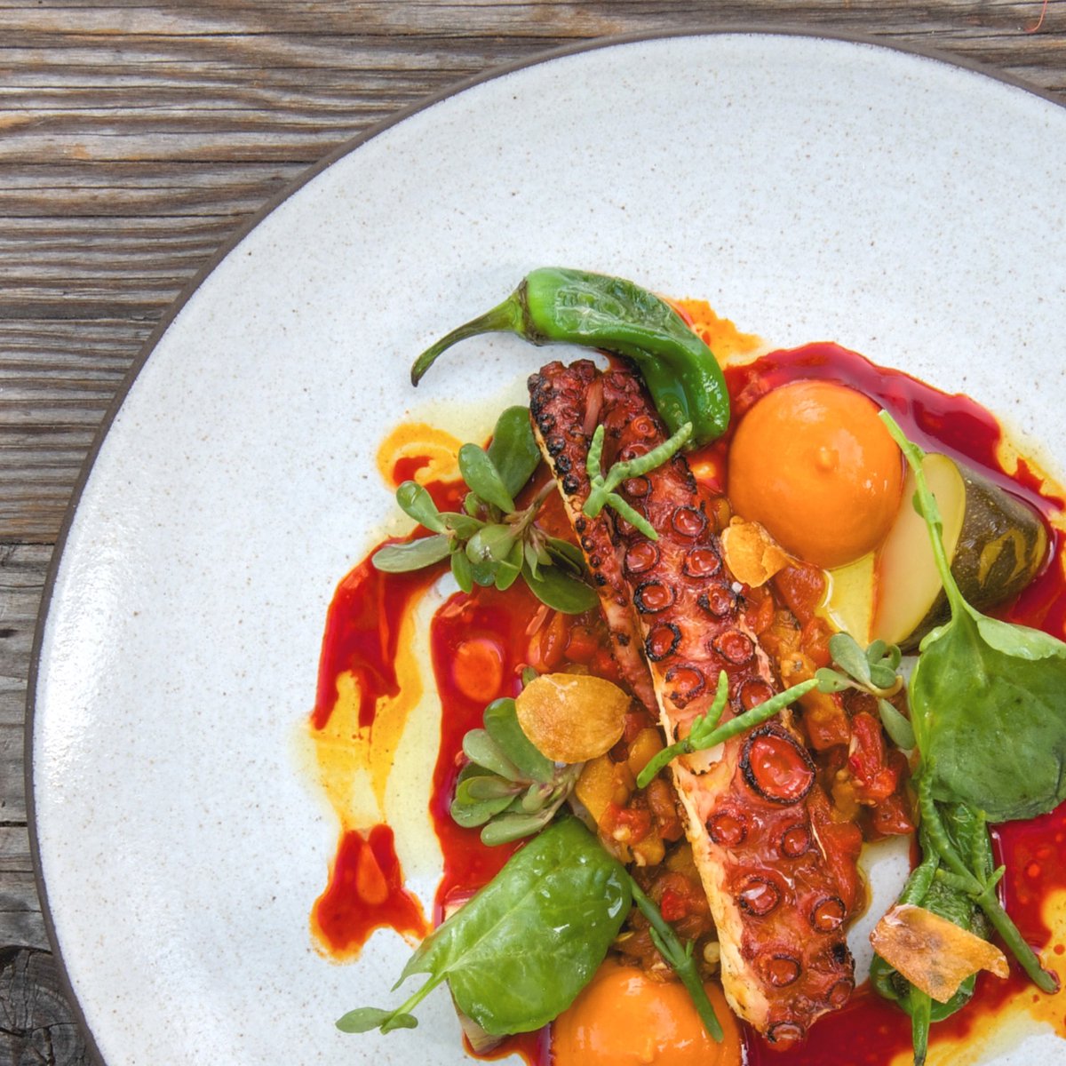 Wrap up your #SundayFunday with a bite out on our patio tonight! May we recommend our wood-fired octopus?