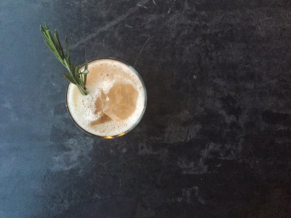 foodbynorth's tweet image. Folasade

bulletproof

rum, preserved quince from the  end of summer, rosemary, palm sugar