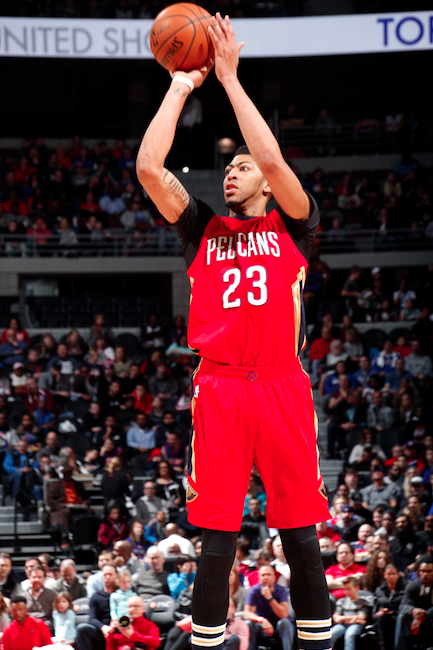 BleacherReport's tweet photo. Anthony Davis scores 59 points and grabs 20 rebounds en route to a 111-106  win against the Pistons. #TheBrow https://t.co/2zYUzVtFCH