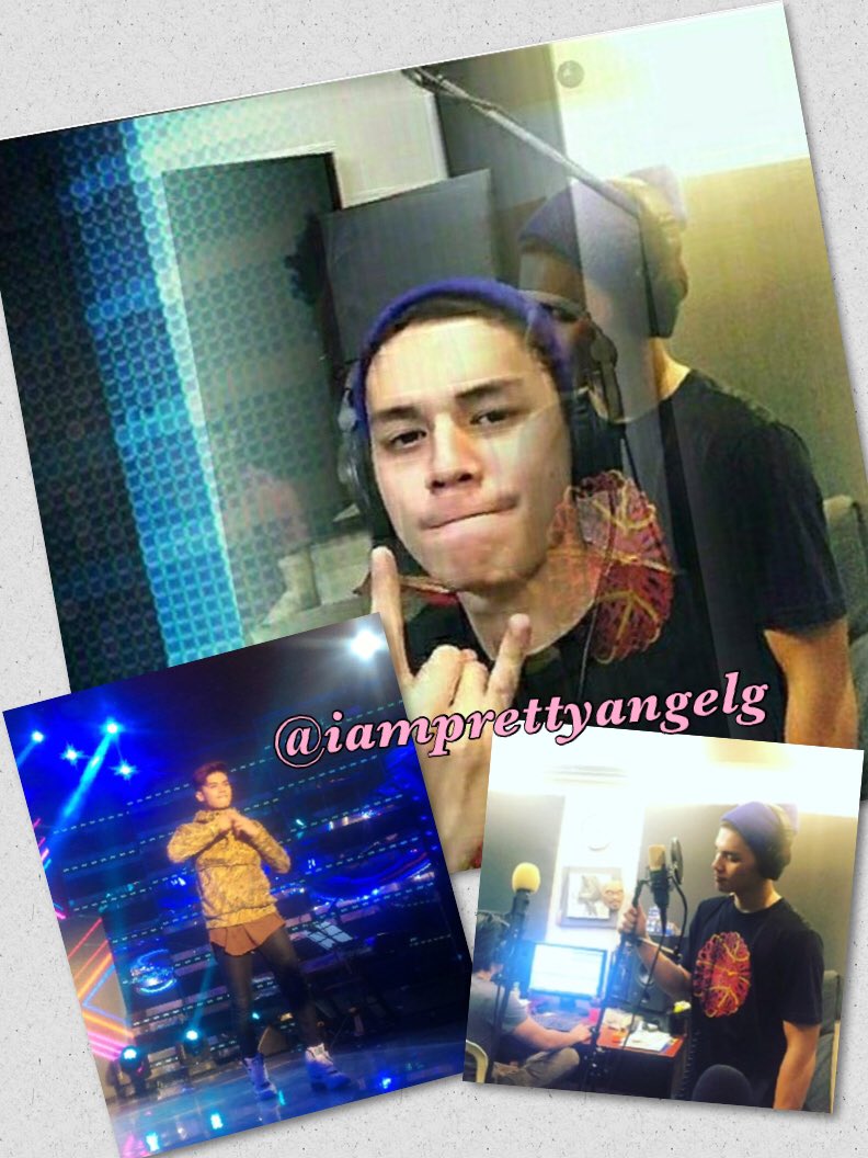 IamPrettyAngelG's tweet photo. Baby @iamr2alonte recording split update. 🎙🎤💿 @itsShowtimena "HASHTAGS FUNanghaLian" #ShowtimeFreshLunes https://t.co/vk8knuXxcU