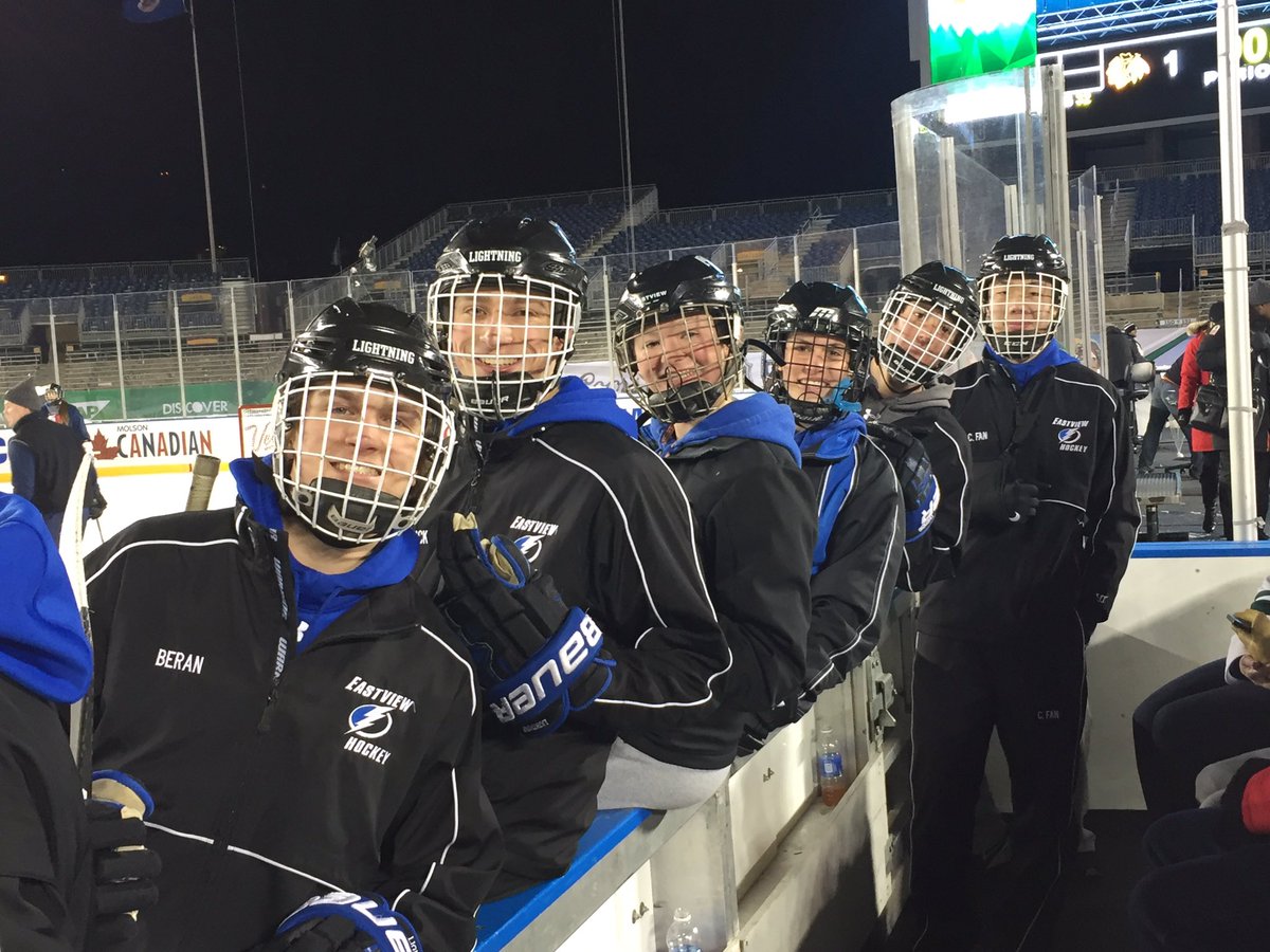 EVHSAthletics's tweet photo. Huge thanks to  @MinnHockey and @NHLNetwork for an incredible experience at the Wild Outdoor Game today! https://t.co/2SUSbxmUv7
