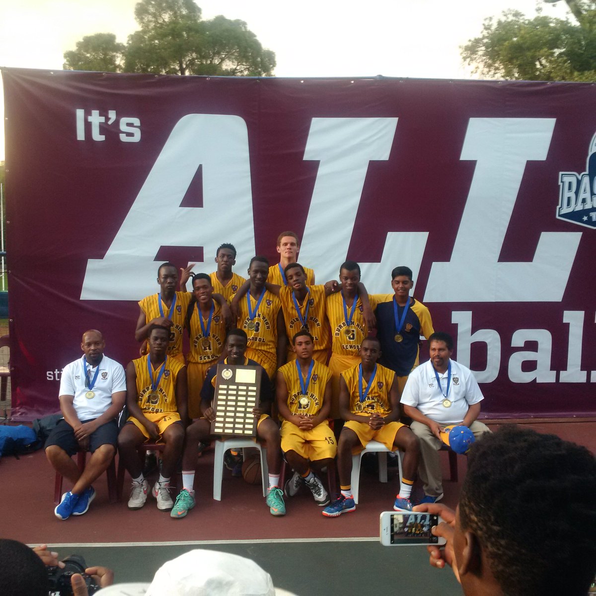 SJC_BBall's tweet photo. The moments that matter the most to us!! @DurbanHighDHS #SJCU18BBall #Champs https://t.co/QyepT7XMm7