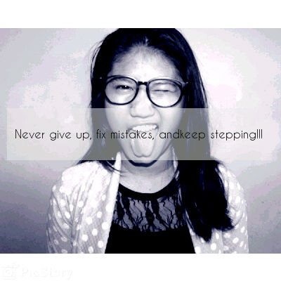 Agustinaira_'s tweet photo. Jangan pernah menyerah, perbaiki kesalahan, dan terus melangkah B-) https://t.co/5M24LaoAvo