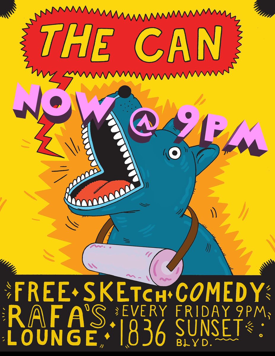 GroupProjectLA's tweet photo. We're gonna be hitting up the wonderful folks at THE CAN this Friday. Come on out. Don't stay on in. https://t.co/aqfzPfVEDg