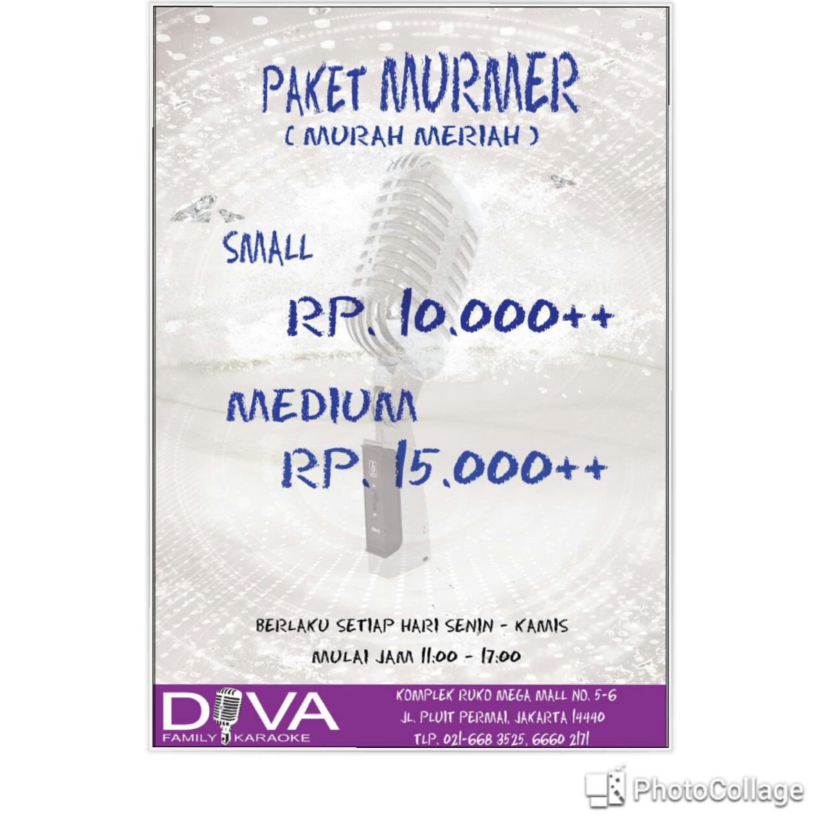 Hay diva lovers, sgr dapatkn promo paket murmer ini di DFK Pluit, selamat berkaraoke ya diva lovers 😍😘