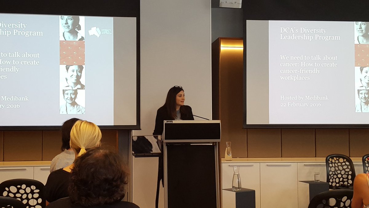 DivCouncilAus's tweet image. DCA's CEO, @LisaAnnese, kicks off our 'Creating Cancer-Friendly Workplaces' event at @medibank today #CancerAndWork