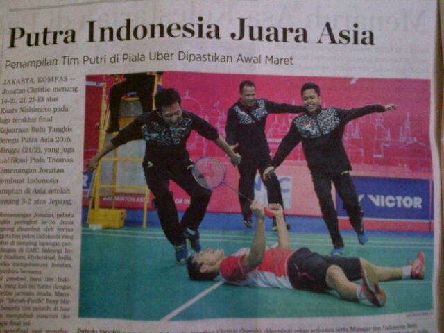 siswantoddb's tweet photo. Selamat Tim Thomas Indonesia, setelah sekian lama akhirnya Indonesia kembali menjadi Kampiun Asia... https://t.co/ZjCUaprJM1
