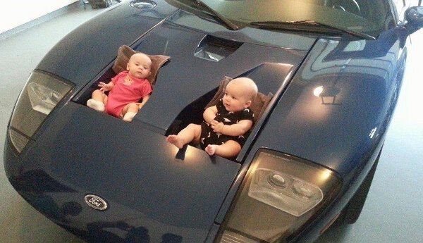RangerQuickJack's tweet photo. Ford introduces a car with built-in baby seats on the hood. Haha https://t.co/YFx1UGBTTp