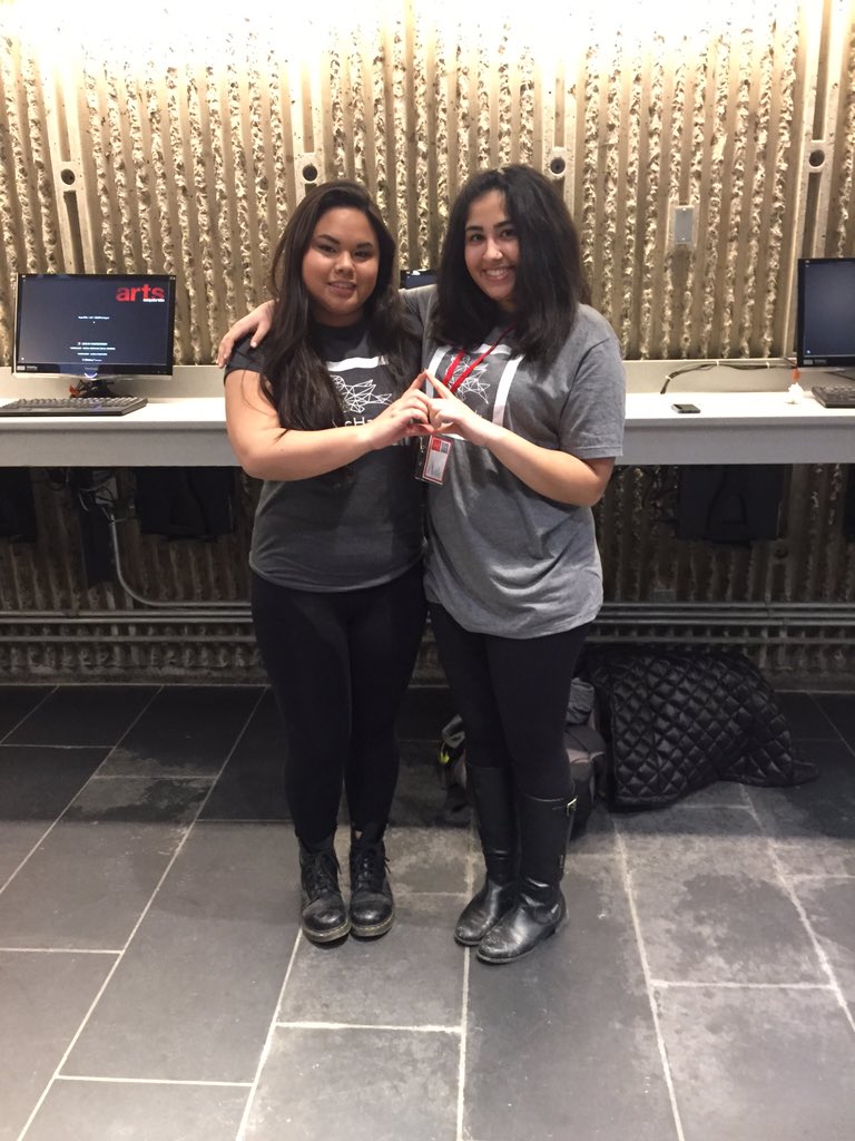 two girls in our sorority attended a hackathon and represented women in STEM!