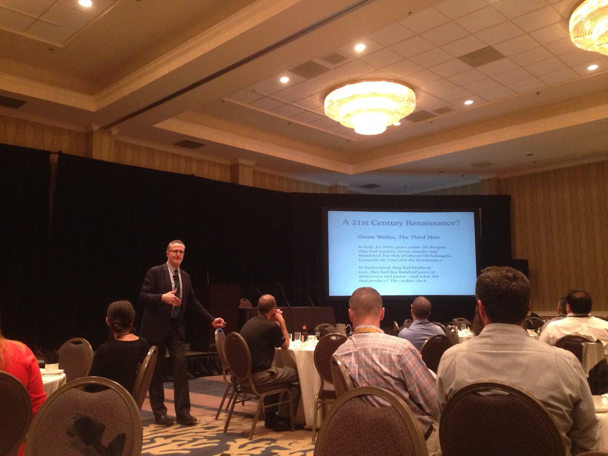 At edutech conference w opal summits <a href="/DavidZach/">David Zach</a> keynote speaker. STEaM needs balance.