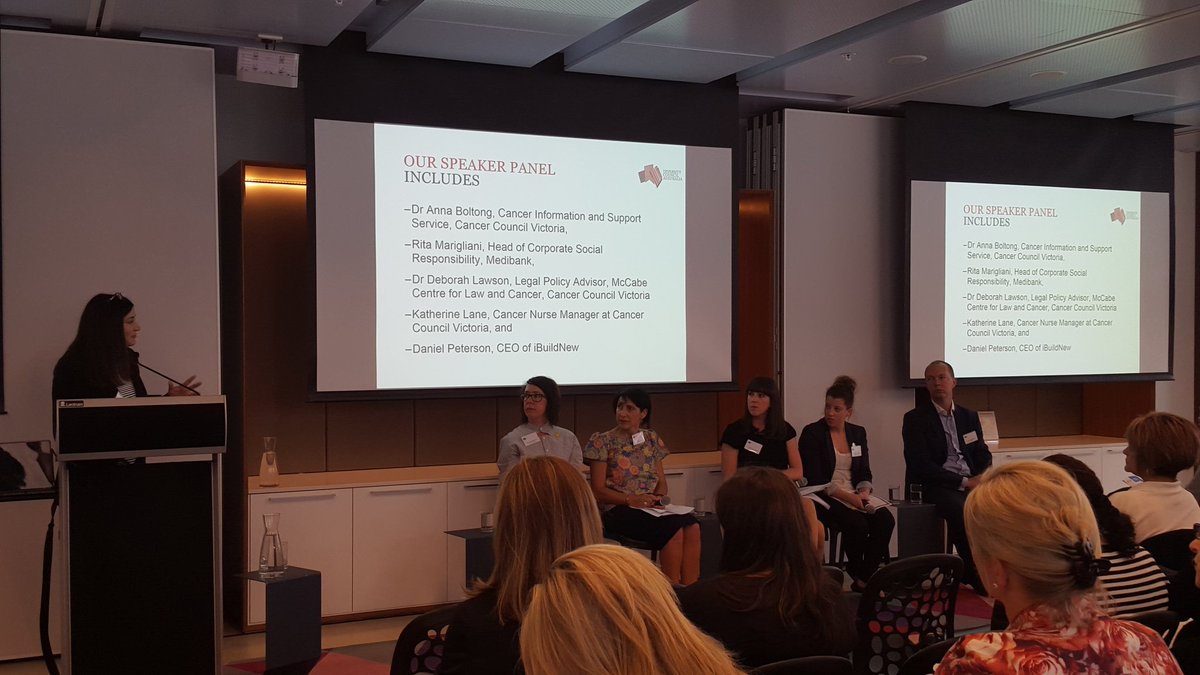 DivCouncilAus's tweet image. Our expert panel today talking about #CancerAndWork at @medibank