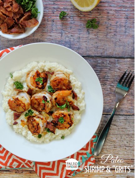 Paleo Cajun Shrimp and "Grits" recipe. Make it as spicy or as mild as you like! buff.ly/20NK7ZY