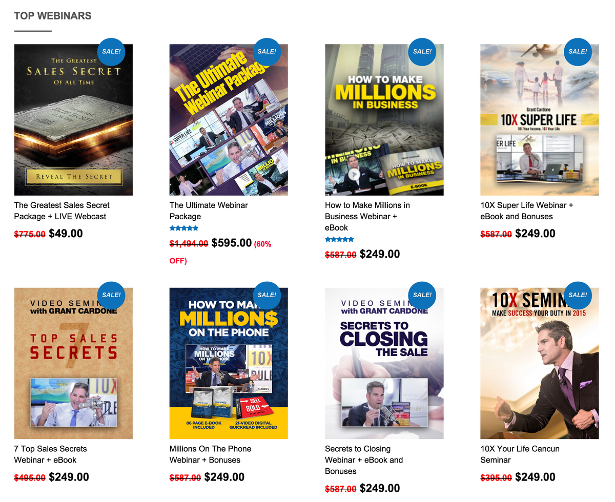 GrantCardone's tweet photo. Top webinars as low as $49 - limited time offer - take advantage of me https://t.co/SCPvZVwuKK #merch #sale https://t.co/k8gNZHzfb4