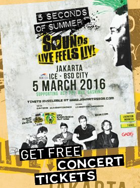 GADISmagz's tweet photo. Hayooo.. Siapa yang mau tiket konser GRATIS @5sos? Ikutan kuis #GADISnya5SOS di https://t.co/yYUkLYILSE yuk! :) https://t.co/tjxcAhKpiG