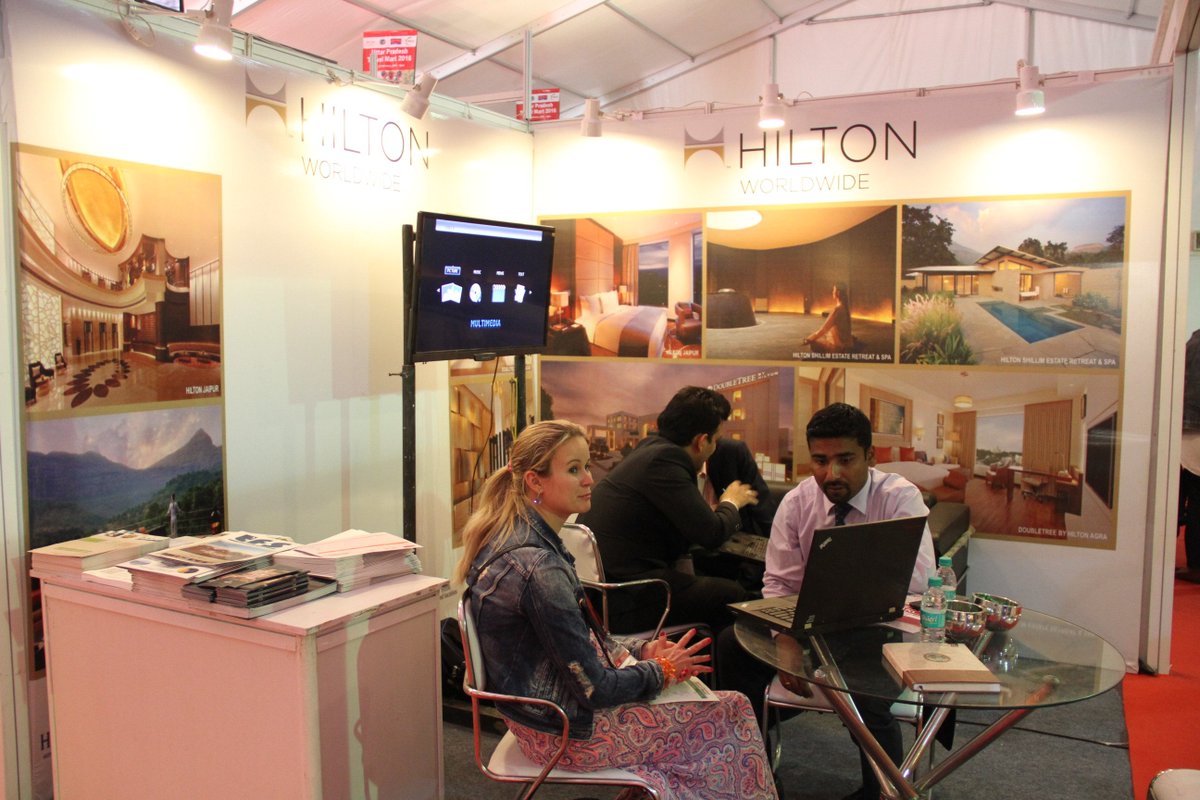 uptourismgov's tweet photo. Hoteliers displaying their potential in boosting the tourism industry of #UttarPradesh at #UPTM16. https://t.co/nO6fVJ4rYc