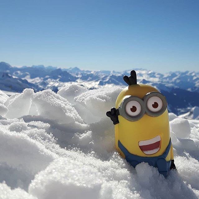 Minions on Twitter: "Un #Minion en vacances au #ski! Happy d'être au sommet  de @la_plagne ! Minions go skiing 🎿❄️ #Paradiski #paradiski…  https://t.co/4h1D5JwMfO" / Twitter
