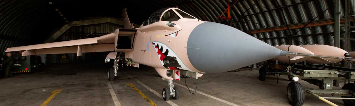 Tornado GR4 painted in Op Granby colours to mark 25 years of Tornado support on Operations &gt; frces.tv/fWK5yF