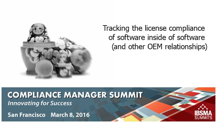 SAMSummit_IBSMA's tweet photo. One of the Most Overlooked Areas of Software Compliance https://t.co/SI9YGAlwnR https://t.co/lfyJJ46jzC