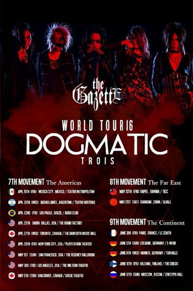 nocontextreylo's tweet photo. I still want to go to #thegazette #DogmaticWorldTour if my mom says no I'm going to cry😪 https://t.co/TqAw07jtaE