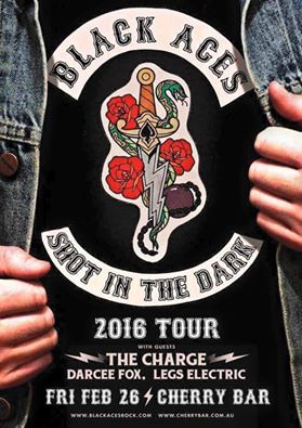 This Friday Cherry Bar BLACK ACES 'Shot in the Dark' Album Launch. w/ <a href="/thechargeband/">The Charge</a> &amp; <a href="/legselectric/">Legs Electric</a> Oh Lawdy!!!!