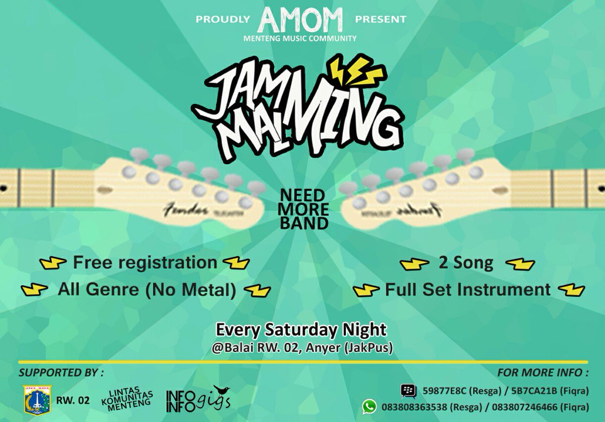 Min <a href="/INFOINFOGIGS/">Seputar Indie & Gigs</a> Bantu sundul acara jamming kecil2an kampung ane ya..thank's a lot buddies..