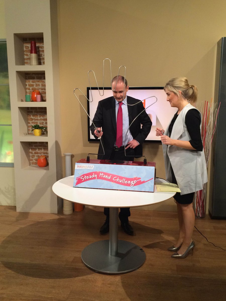 IrelandAMVMTV's tweet photo. This is the real test @MichealMartinTD doing our #steadyhandchallenge! @LCreighton still in the lead! #GE16 https://t.co/RQ2cdhkktI
