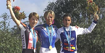 Blatter,Pezzo y <a href="/1fullana/">marga fullana</a> Histórico podio olímpico de BTT femenino en Sydney 2000.La primera balear medallista...