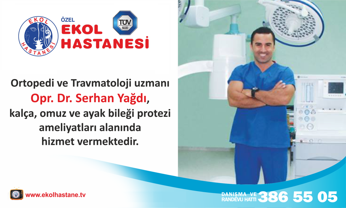 bazekolsaglik's tweet photo. Opr. Dr. Serhan Yağdı kalça, omuz ve ayak bileği protezi ameliyatları alanında hizmet vermektedir. https://t.co/qrIjoPGWSE