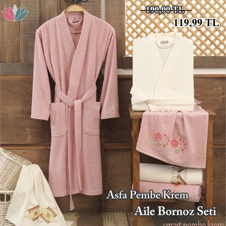 %100 Pamuk Aile Bornoz Seti 119,99 TL ! 
İncelemek ve sipariş vermek için tıklayınız goo.gl/fR8ufh