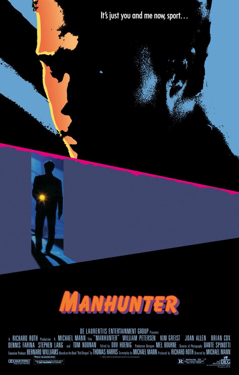 Dr_Giallo's tweet photo. MANHUNTER (1986) by Michael Mann #horror #poster #silenceofthelambs #redddragon https://t.co/ReuVVd8GVm