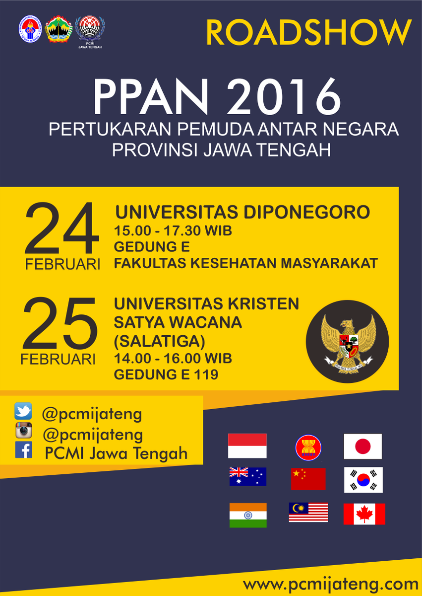 wisatasemarang's tweet photo. #smgevent @pcmijateng: Roadshow Program Pertukaran Pemuda Antar Negara (PPAN) 2016 bersama @pcmijateng https://t.co/LqvC6UWGQJ