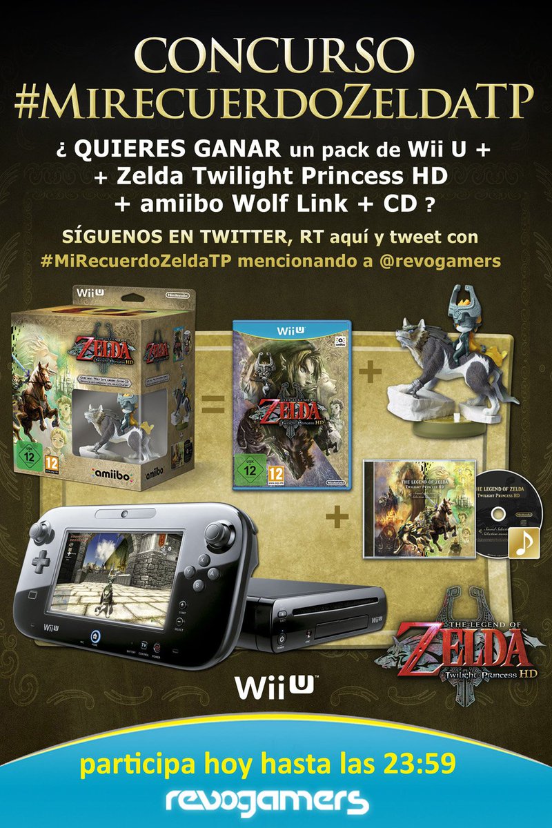 Participa con #MiRecuerdoZeldaTP y gana una Wii U Premium + Zelda: Twilight Princess HD EL - revogamers.net/noticias/gener…