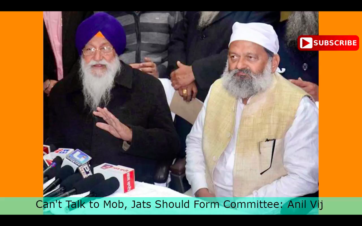 news_nuts's tweet photo. Can't Talk to #Mob, #Jats Should Form Committee: #AnilVij.Watch more https://t.co/6FRikR1h10 #JatReservation https://t.co/dFBZMfZMYh