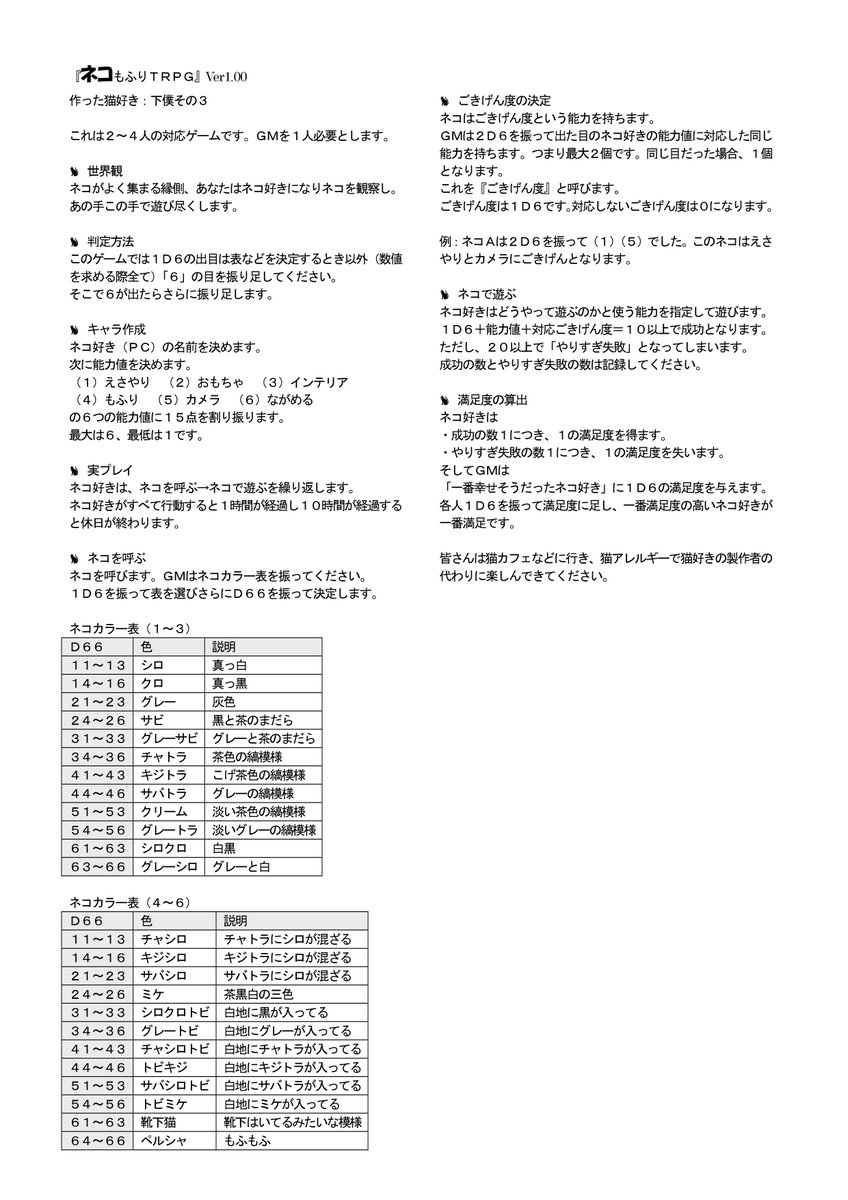 １ページtrpgまとめ 随時更新 6ページ目 Togetter