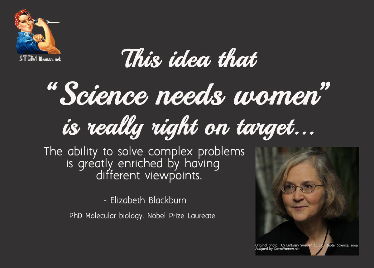 SciGenderEquity's tweet photo. Happy International Women's Day! Be inspired @NobelPrize #ElizabethBlackburn https://t.co/0XNKdSSOU9 #IWD2016 https://t.co/wm121auXYO